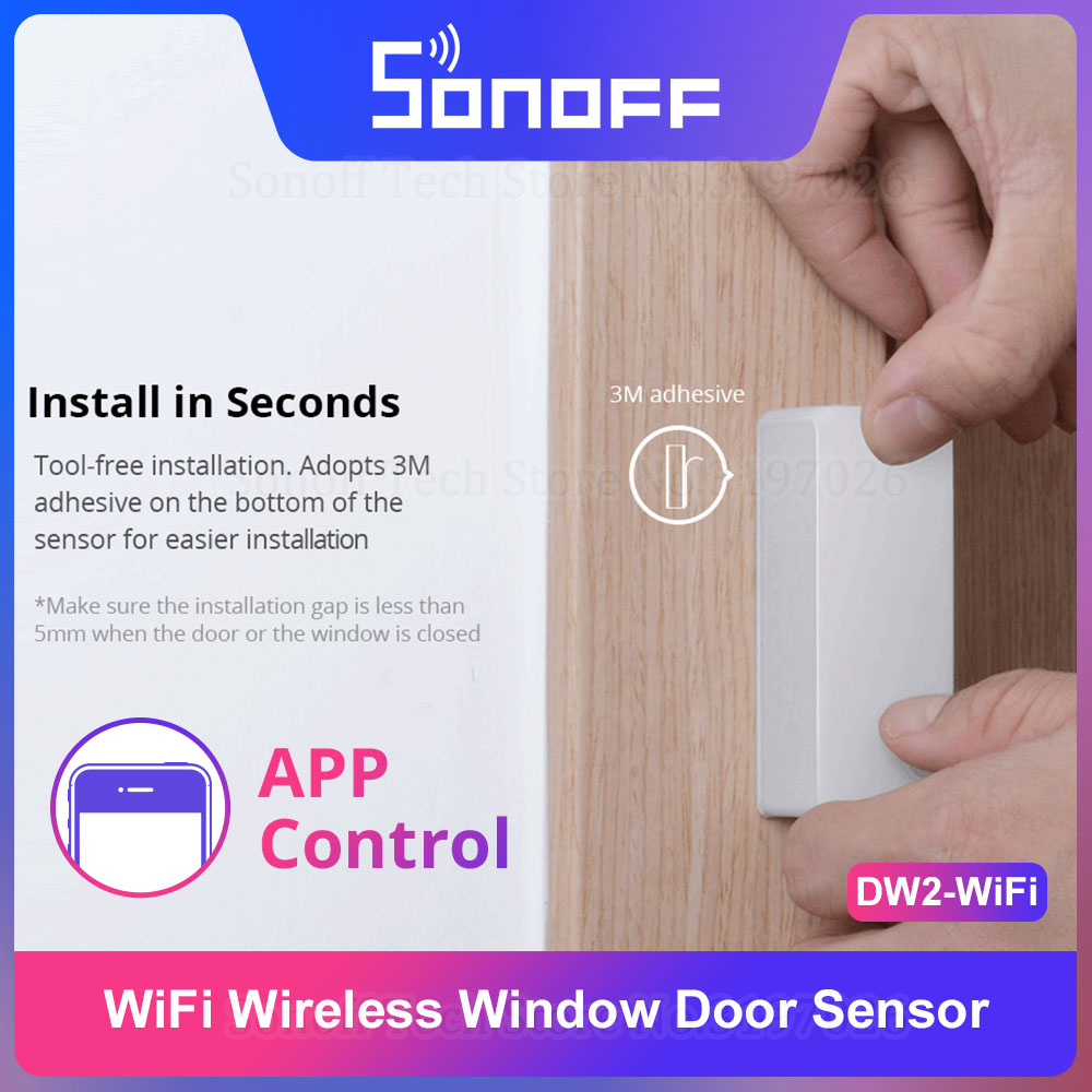 Sonoff - Sonoff DW2-WiFi Keamanan Nirkabel Pintu/Jendela Sensor