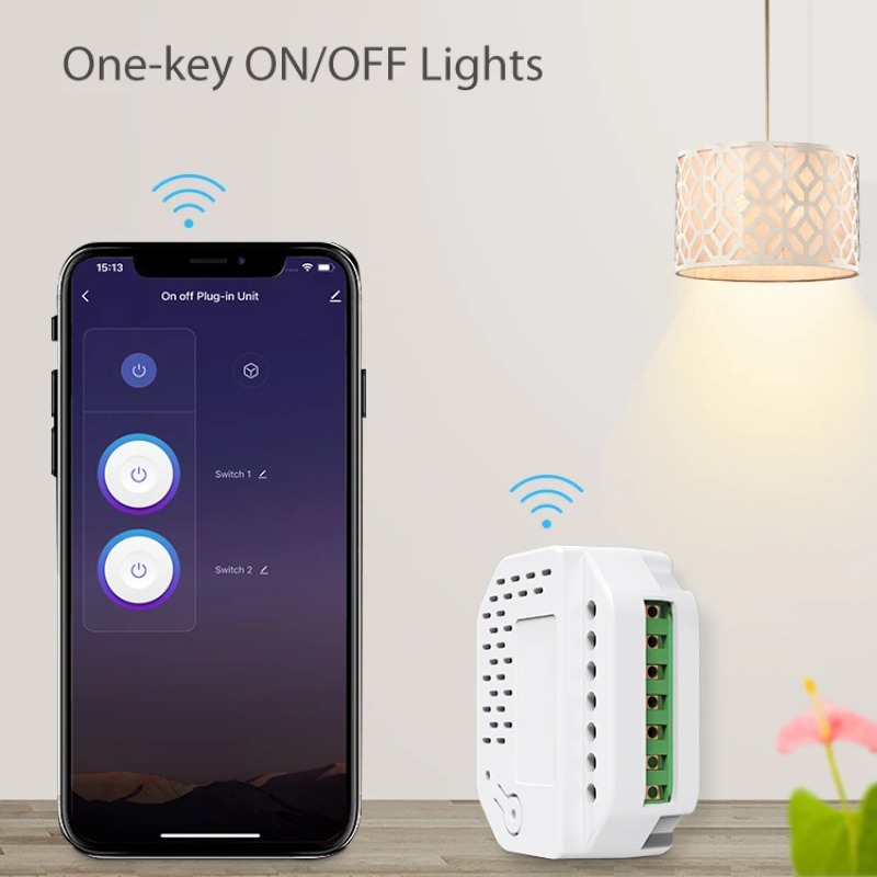 Smart Relay Tuya - Modul Sakelar Lampu Matter Relay 2Gang