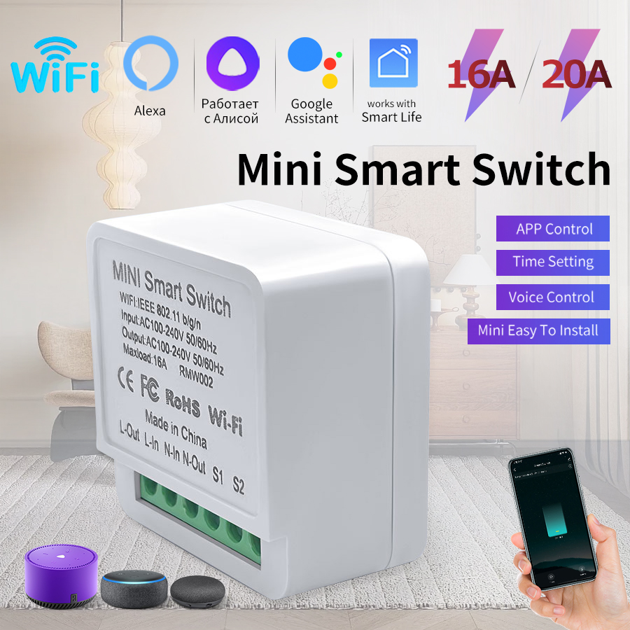Sonoff Mini R4 - 16A/20A modul sakelar pintar Mini WiFi