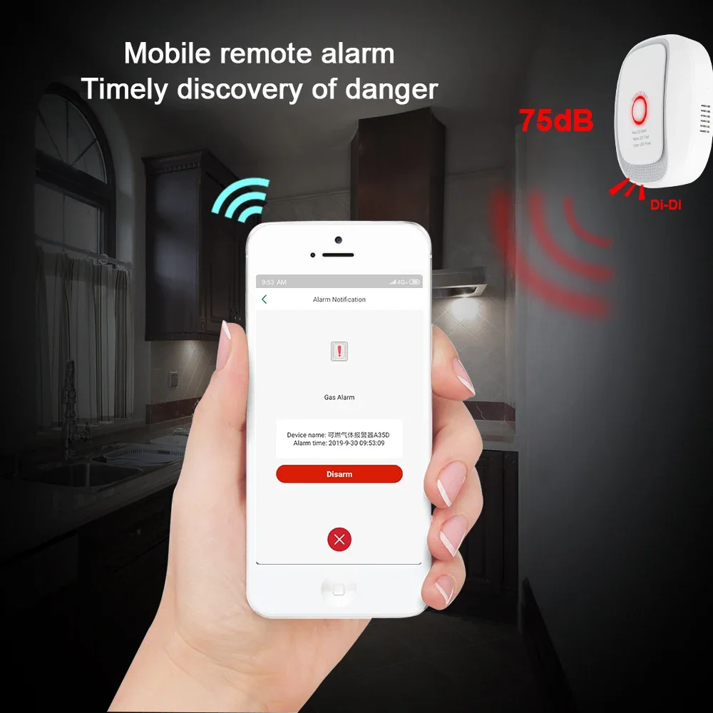 HEIMAN Zigbee Tuya Sensor Gas  - Tuya Smart ulasan dan harga