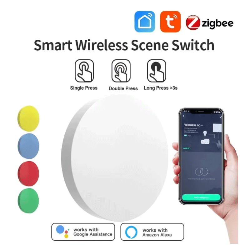 Tuya ZigBee Tombol Nirkabel Pi - Home Assistant Tuya ulasan dan harga