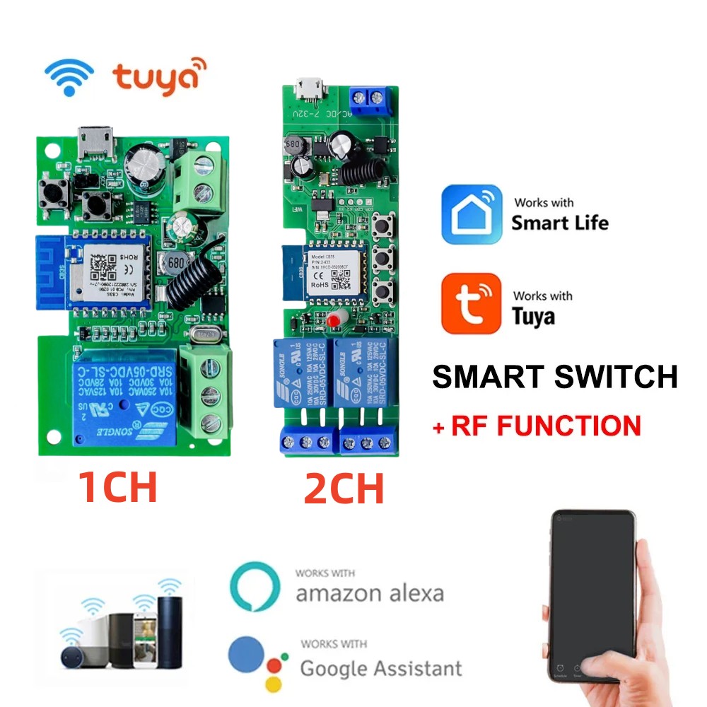Alexa Smart Switch Tuya Smart  - Tuya 4 Channel ulasan dan harga