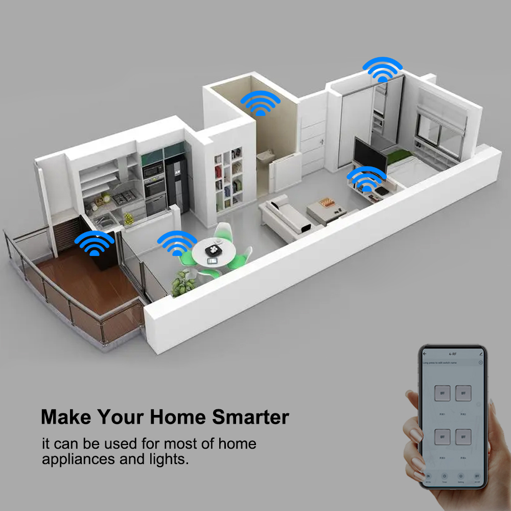 Modul Relay Smart Switch 4CH O - Tuya 4 Channel ulasan dan harga