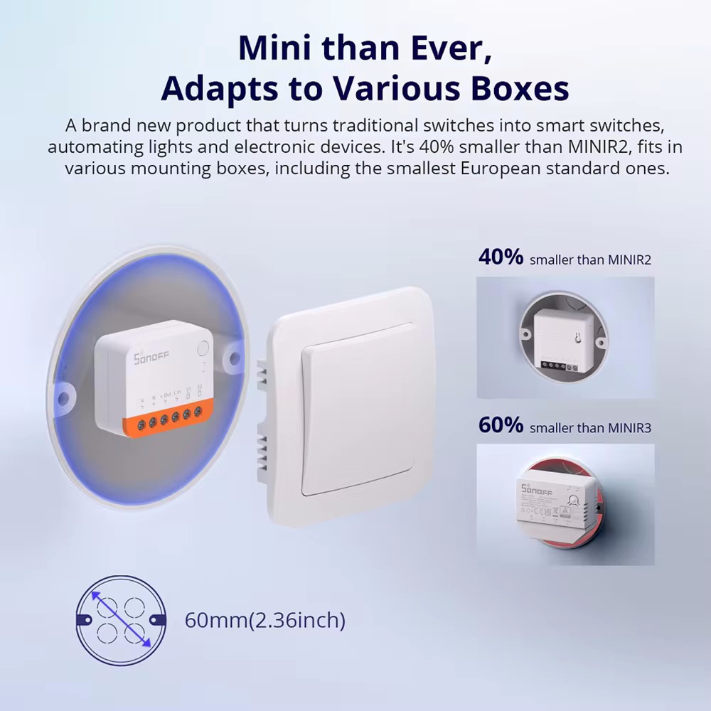 Sakelar Wifi Pintar SONOFF Min - Sonoff Mini R4 ulasan dan harga